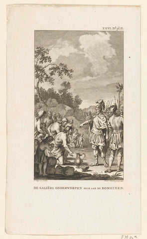 Salische Franken submit themselves to Julianus, 358, Reinier Vinkeles (I), 1792 Canvas Print