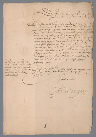 Letter from William of Orange, 6 February 1576, William I (Prince of Orange), 1576 Canvas Print