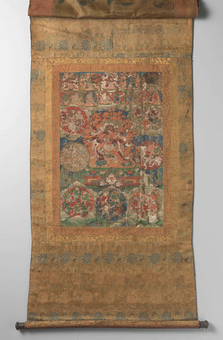 Tangka with deities of the Bardo, anonymous, 1600 - 1699 Canvas Print