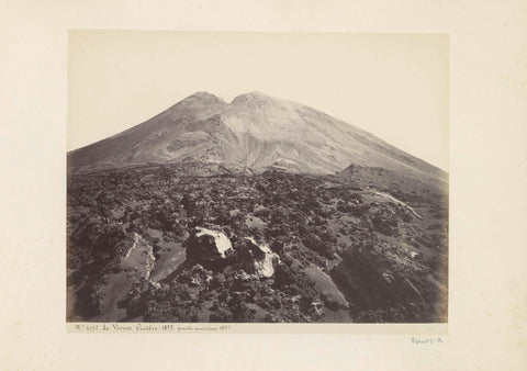 View of craters of Mount Vesuvius, anonymous, in or after 1873 - c. 1875 Canvas Print