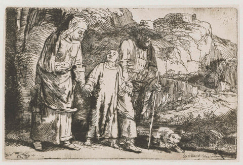 Christ Returning from the Temple with his Parents, Rembrandt van Rijn, 1654 Canvas Print