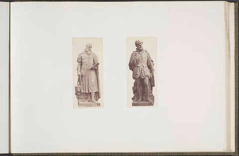 Plaster models for sculptures on the Palais du Louvre: left 