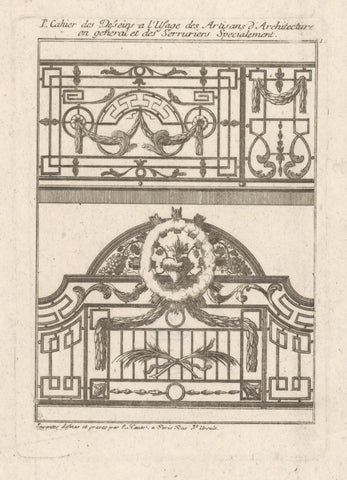 Two fences, Johann Thomas Hauer, 1781 Canvas Print