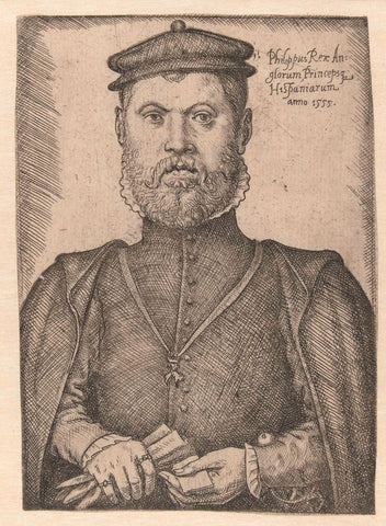 Portret van Philips II, Jan Cornelisz Vermeyen, 1555 Canvas Print