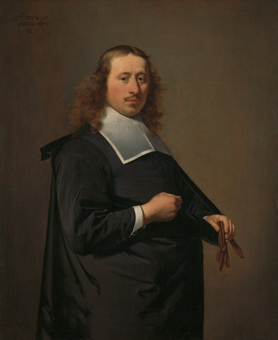 Willem Jacobsz Baert (1636-84), Burgomaster of Alkmaar and Amsterdam, Caesar Boëtius van Everdingen, 1671 Canvas Print