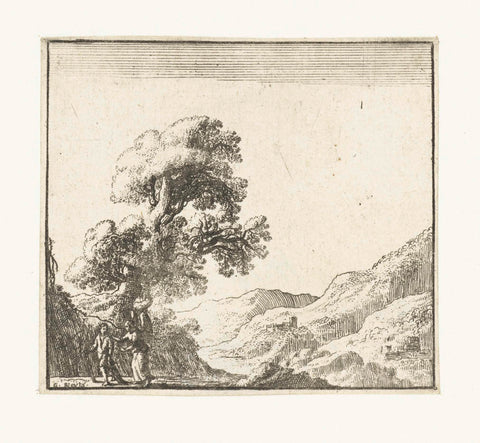 Landscape with Tobias and the Angel, Gilles Neyts, 1643 - 1681 Canvas Print