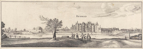 View of Richmond Palace in Surrey, Wenceslaus Hollar, 1638 Canvas Print