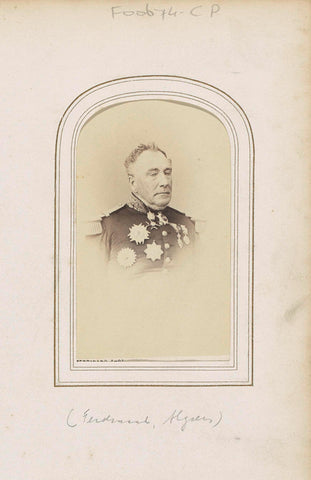 Portrait of a man in military costume with medals, Ferdinand (photographer), 1855 - 1875 Canvas Print