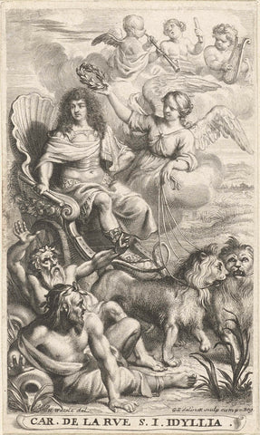 Louis XIV, Gerard Edelinck, 1666–1707 Canvas Print