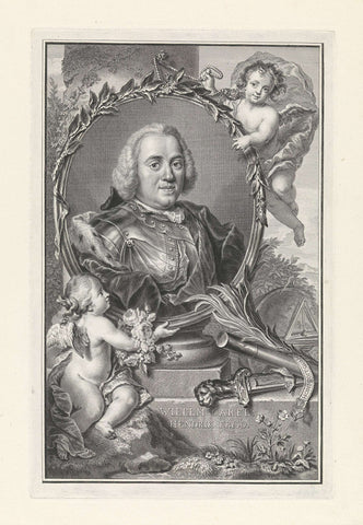 Portrait of Prince William IV of Orange-Nassau, Pieter Tanjé, 1750 Canvas Print