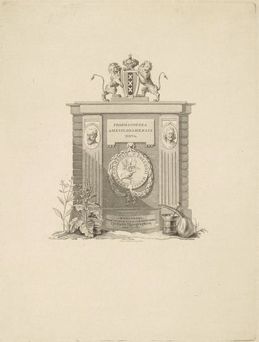 Title page of the Pharmacopoea Amstelodamensis Nova, 1792-1793, Reinier Vinkeles (I), 1792 - 1793 Canvas Print