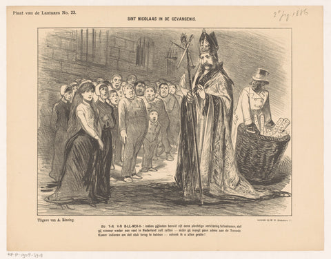 Cartoon about Minister Du Tour van Bellinchave, Jan Holswilder, 1886 Canvas Print