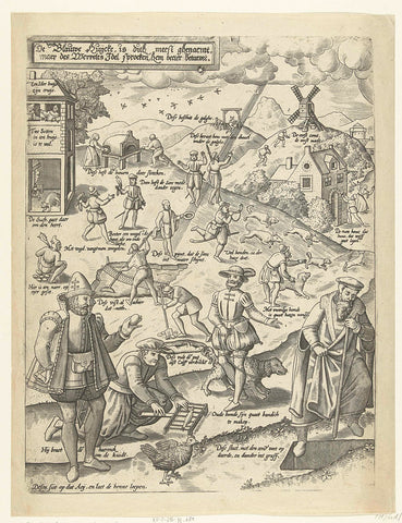 De Blauwe Huyck (sheet 1), Joannes van Doetechum (I), 1577 Canvas Print