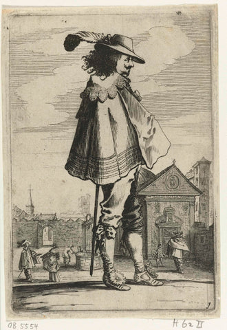 Standing officer and profile, Salomon Savery, 1630 - 1665 Canvas Print