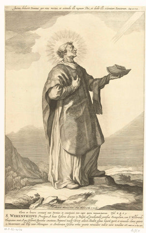 Saint Werenfridus van Elst, Frederick Bloemaert, after 1635 - before 1650 Canvas Print