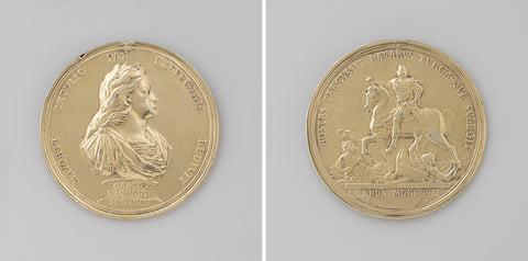 Vrede van Rijswijk, medal struck by the city of Ghent, Philippe Roëttiers (II), 1697 Canvas Print