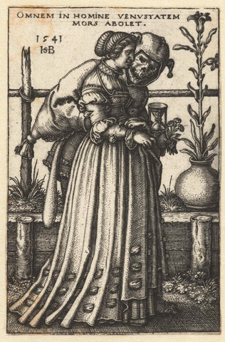 Woman and Death, Hans Sebald Beham, 1541 Canvas Print