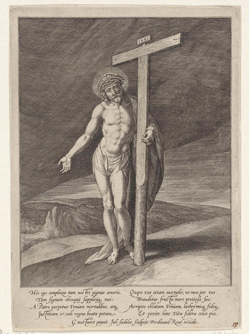 Christ as Man of Sorrows, Johann Sadeler (I), 1560 - 1600 Canvas Print