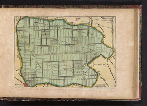 Map of the poldered Beemster, anonymous, 1735 Canvas Print