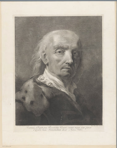 Portrait of artist Giovanni Battista Piazzetta, Giovanni Marco Pitteri, 1712 - 1786 Canvas Print