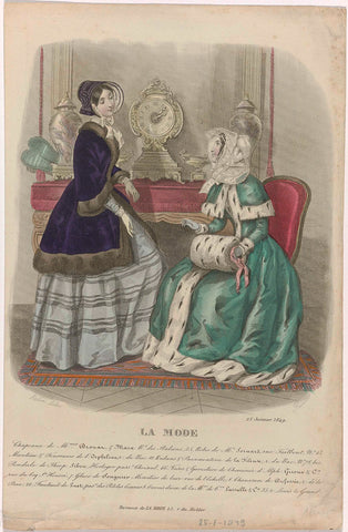 La Mode, 25 January 1849 : Chapeaux de M.mes Drouan (...), Florensa de Closménil, 1849 Canvas Print