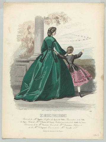 Les Modes Parisiennes, 1864, No. 1130 : Robes de la Mon.Gagelur (...), E. Bracquet, 1864 Canvas Print