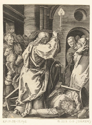 Expulsion of money changers from the temple, Albrecht Dürer, 1656 - 1699 Canvas Print