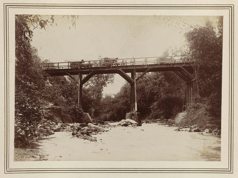 Bridge over a river, Kassian Céphas, 1886 Canvas Print