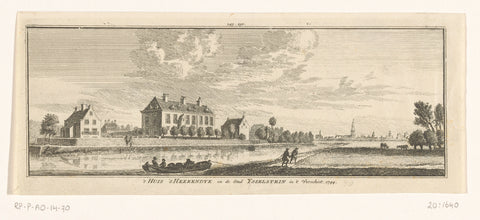 View of Huis 's Heerendijk, Hendrik Spilman, 1750 - 1792 Canvas Print