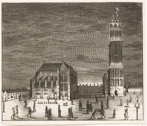 Illumination of the Dom Tower, 1714, anonymous, 1714 Canvas Print