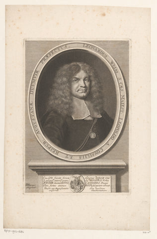 Portret van Leonhard Weiß, Elias Hainzelmann, 1650 - 1693 Canvas Print