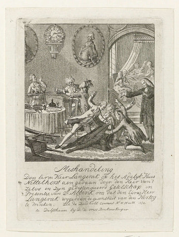 Mishandeling van de predikant Langerak, 1784, Joannes Hulstkamp, 1784 Canvas Print