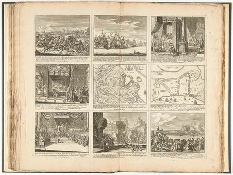 Schouwtoneel van den oorlog (blad XVI), 1715, Pieter Schenk (I), 1741 - 1769 Canvas Print