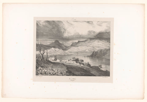 View of Lake Aydat, Eugène Isabey, 1831 Canvas Print