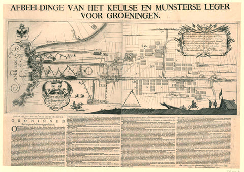 Siege of Groningen on the east side, 1672, Jan D. Fries, 1672 Canvas Print