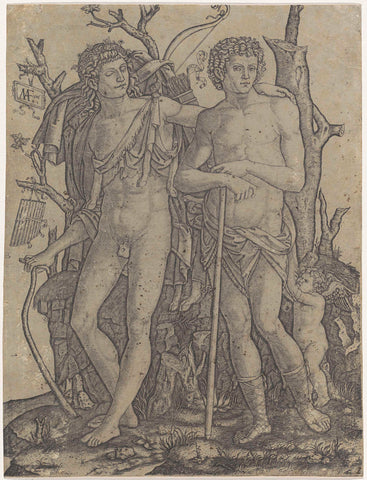 Apollo in Hyacinthus in Love, Marcantonio Raimondi, 1506 Canvas Print