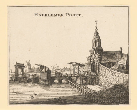 View of the Haarlemmerpoort in Amsterdam, Jan Veenhuysen (attributed to), 1664 Canvas Print