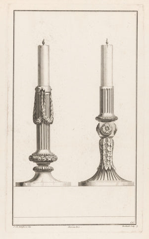 Two candlesticks, Berthault, 1771 Canvas Print