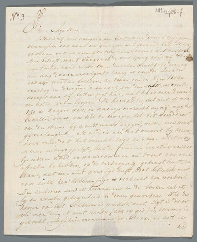 Letter from S. K. Sybrandi to J. Scheltema 21 June 1813, S. K. Sybrandi, 1813 Canvas Print