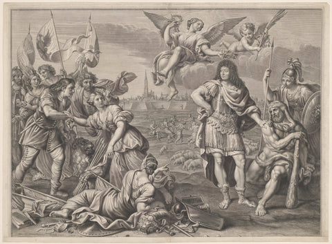 Promotional print by Ludovicus Nicolaus le Tellier and Ludovicus Franciscus le Tellier, Jean Baptiste de Poilly, 1684 Canvas Print