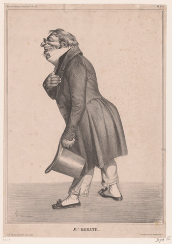 Caricature of Auguste Hilarion, Count of Kératry, Honoré Daumier, 1833 Canvas Print