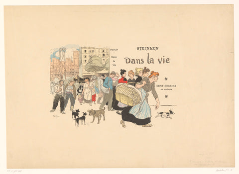 Cover for prints over everyday life, Théophile Alexandre Steinlen, 1901 Canvas Print