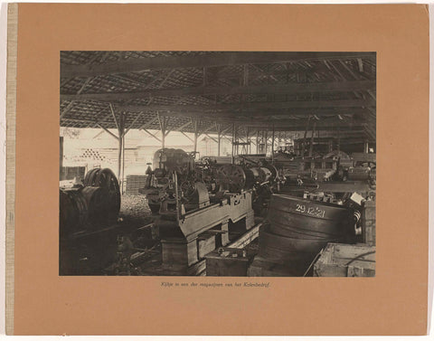 Peek into one of the warehouses of the Kolenbedrijf, anonymous, 1921 - 1922 Canvas Print