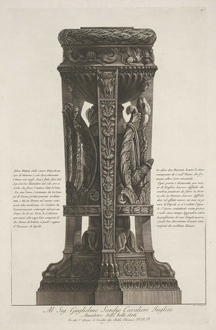 Tripod of altaar, Giovanni Battista Piranesi, 1778 Canvas Print