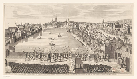 View of The Hague, 1553, anonymous, 1730 - 1736 Canvas Print