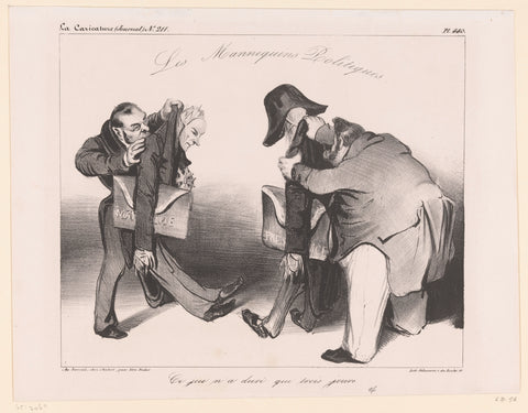 Caricature of the navy and the presidency, Honoré Daumier, 1834 Canvas Print