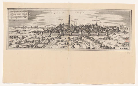 Cityscape of Groningen, Frans Hogenberg, 1572 Canvas Print