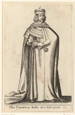 Ceremonial attire of an English viscount, Wenceslaus Hollar, 1662 Canvas Print