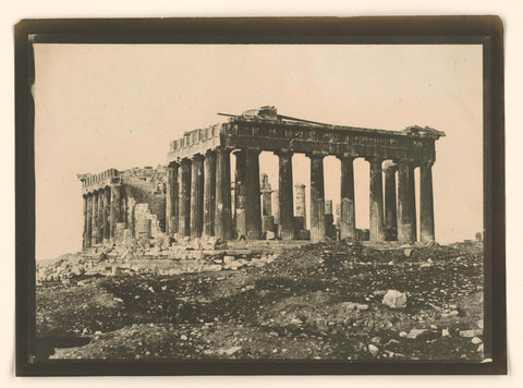 Parthenon on the Acropolis, Athens, Eugène Piot (attributed to), 1851 - 1852 Canvas Print