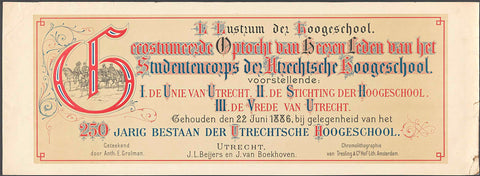 Utrecht masquerade of 1886 (cover), J.L. Beijers, 1886 Canvas Print